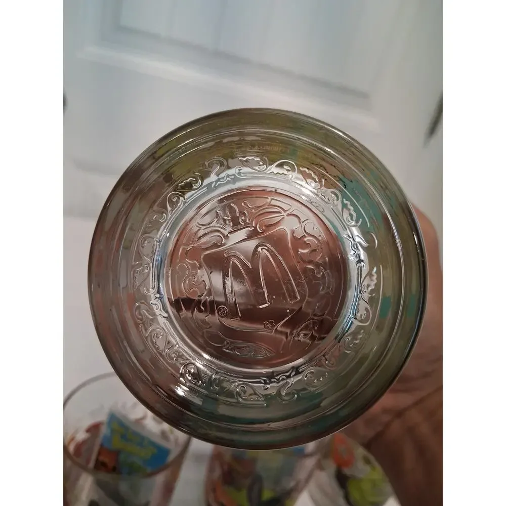 Vintage 2007 McDonald's Shrek The Third Glass Lot of 6 WITH ORIGINAL INSERTS